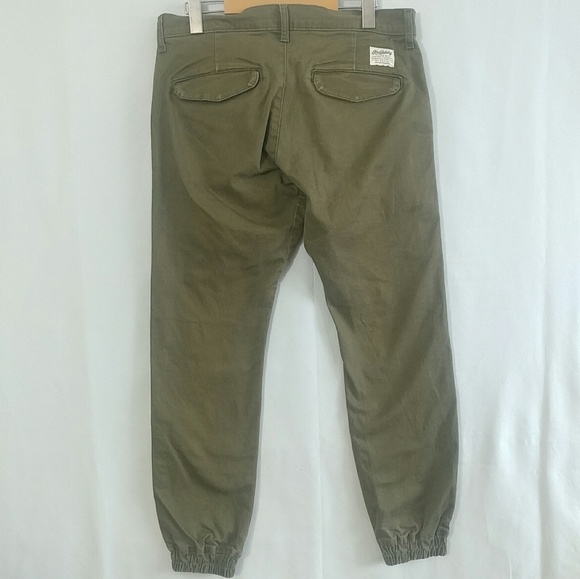 Kennedy Denim Olive Green Mens Jogger Jeans 34 - Picture 2 of 8